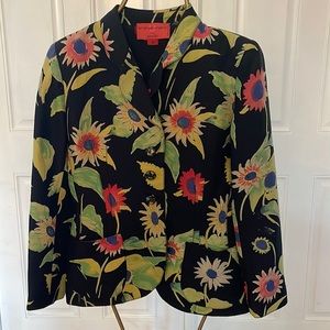 Emanuel Ungaro crepe floral blazer